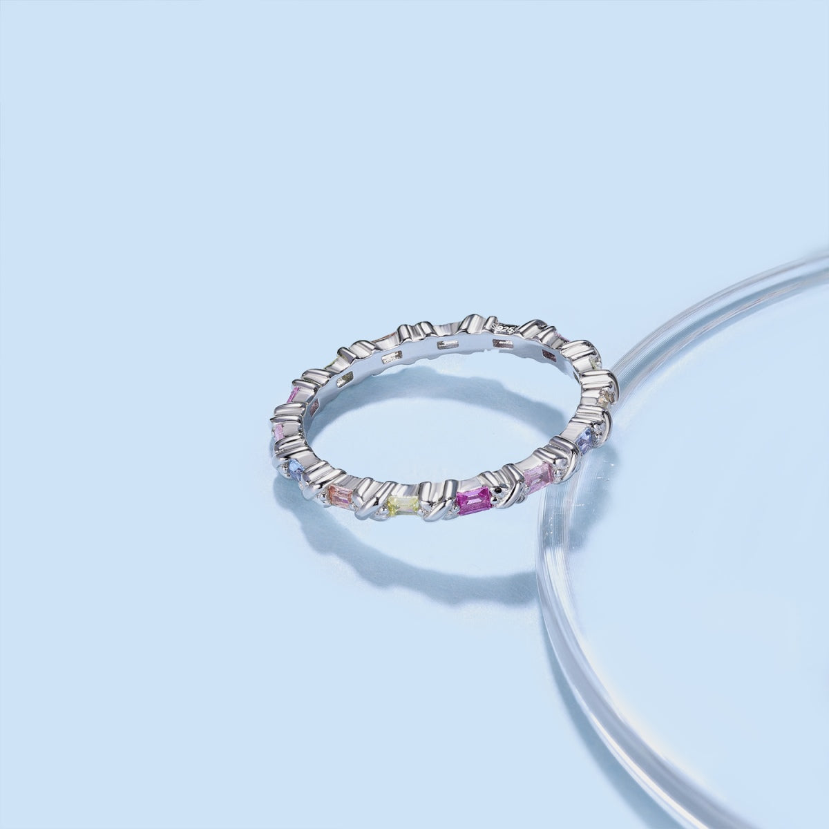 [Lumi Jewels]Charming Colorful Round Cut Daily Ring