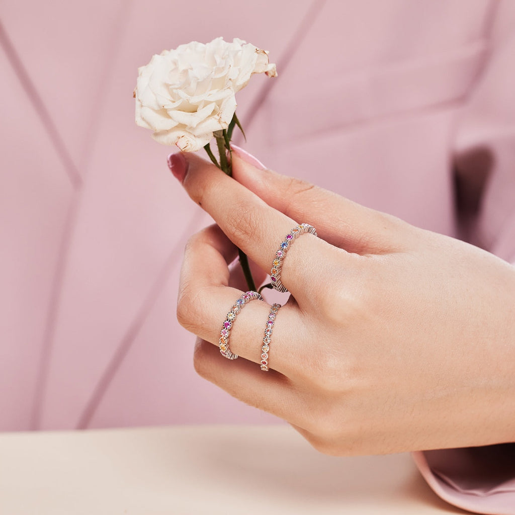 [Lumi Jewels]Exquisite Colorful Round Cut Party Ring