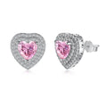 [Lumi Jewels]Dazzling Heart Shape Lover Earrings