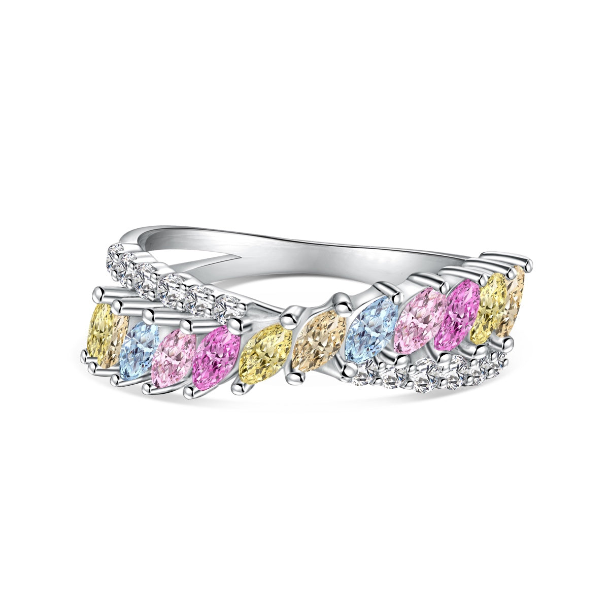 [Lumi Jewels]Unique Colorful Marquise Cut Daily Ring