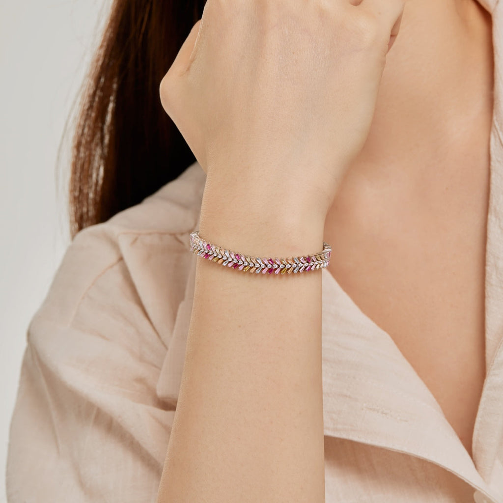 [Lumi Jewels]Dainty Radiant Emerald Cut Daily Bracelet