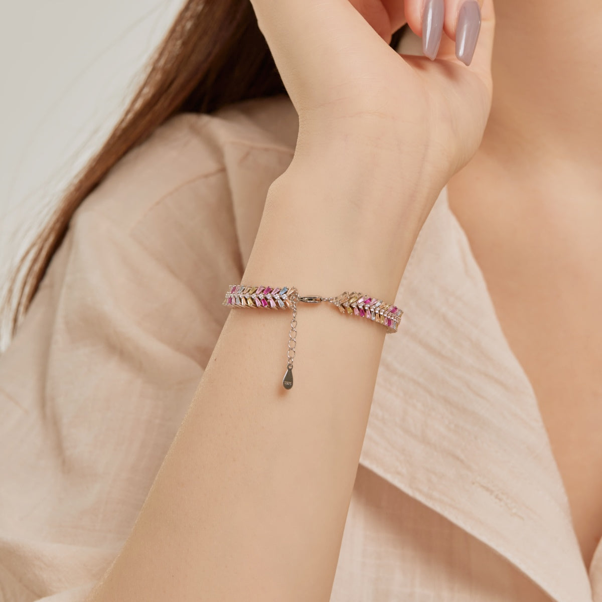 [Lumi Jewels]Dainty Radiant Emerald Cut Daily Bracelet