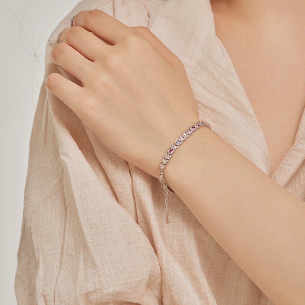 [Lumi Jewels]Delicate Colorful Multi Cut Daily Bracelet