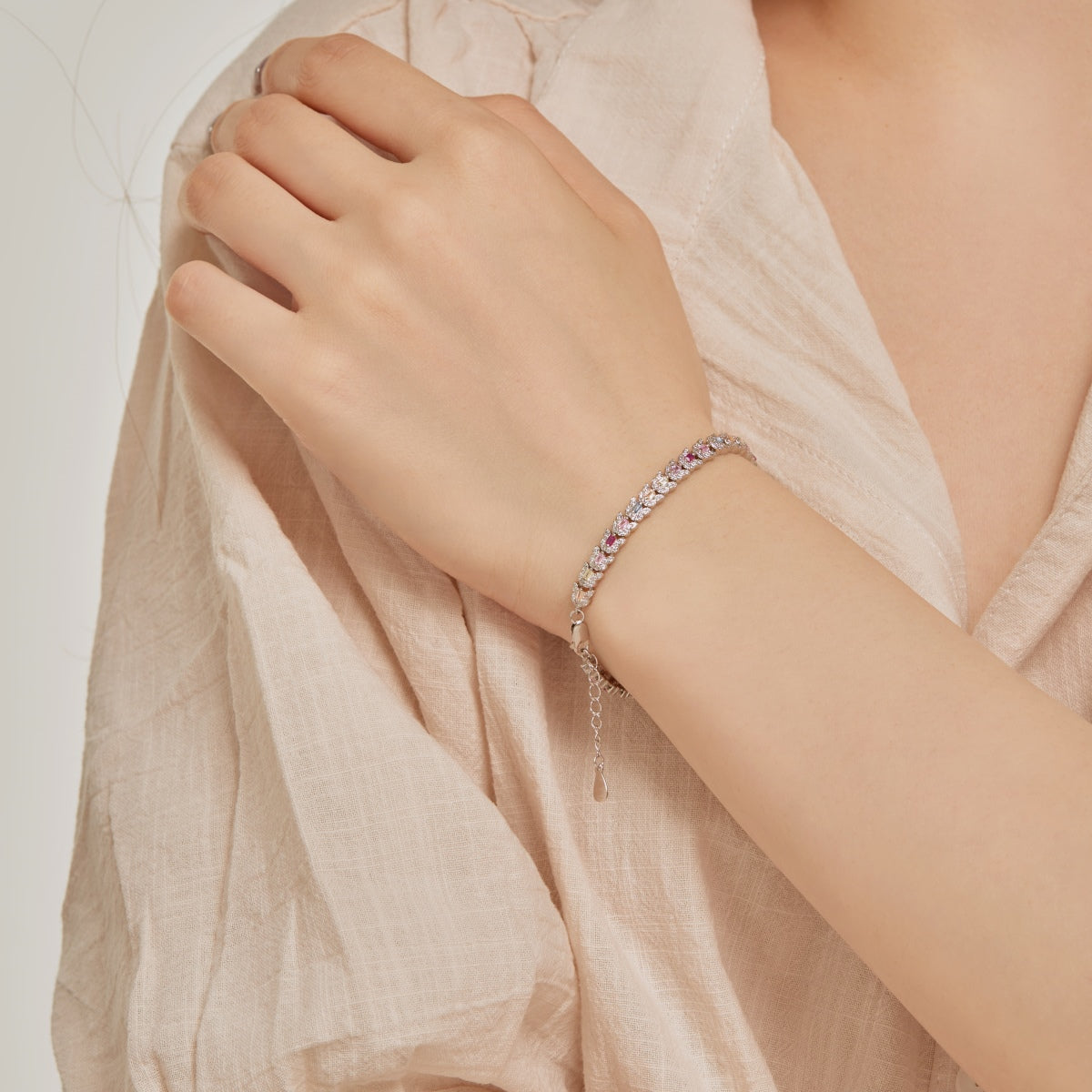 [Lumi Jewels]Delicate Colorful Multi Cut Daily Bracelet