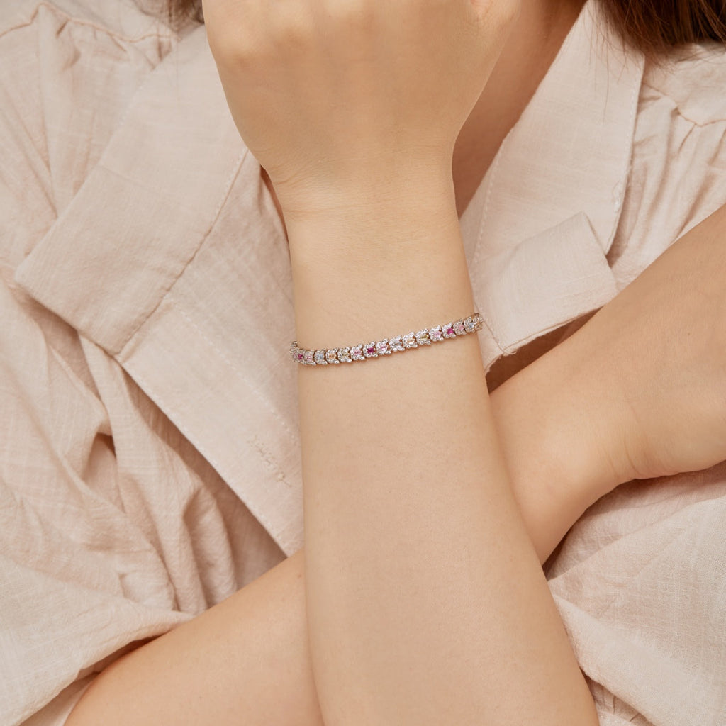 [Lumi Jewels]Delicate Colorful Multi Cut Daily Bracelet