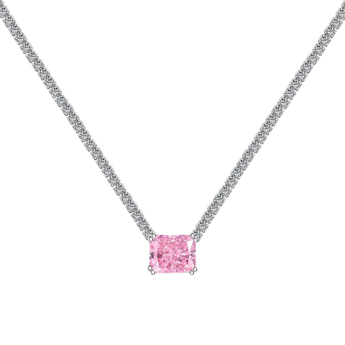 [Lumi Jewels]4.0 Carat Elegant Radiant Cut Necklace