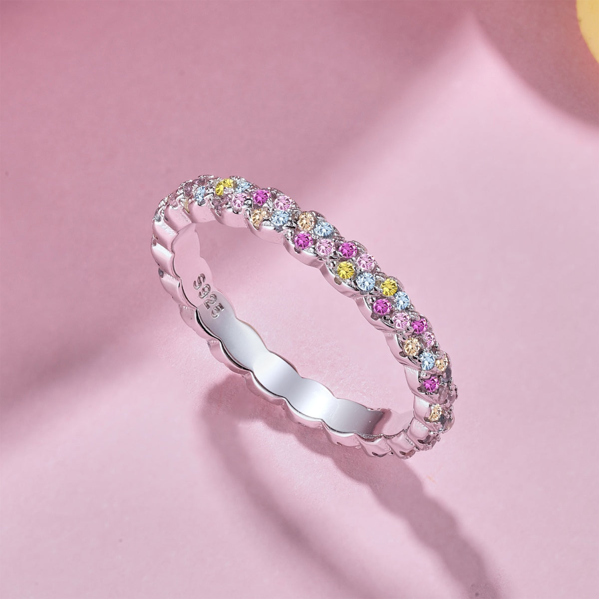 [Lumi Jewels]Dainty Ebullient Round Cut Daily Ring