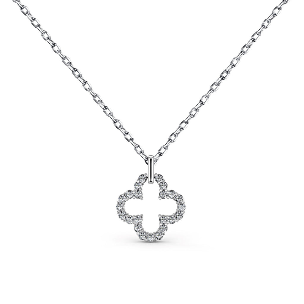 [Lumi Jewels]Four-Leaf Clover Hollow Design Exquisite Necklace