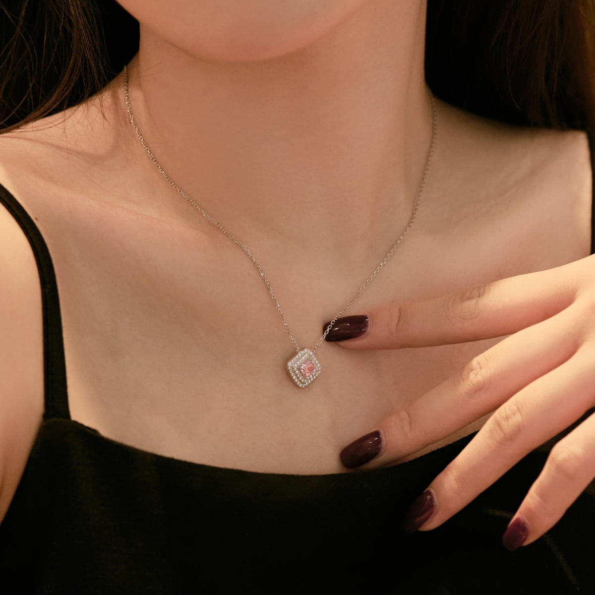 [Lumi Jewels]Sparkling Asscher Cut Necklace