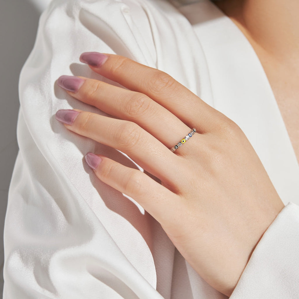[Lumi Jewels]Sparkling Vibrant Round Shape Daily Ring