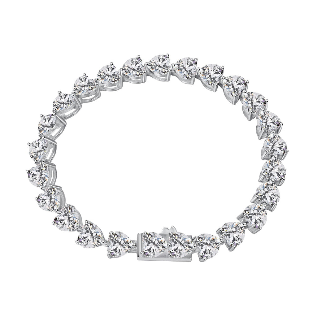 [Lumi Jewels]0.75 Carat Elegant Romantic Heart Shape Lover Bracelet