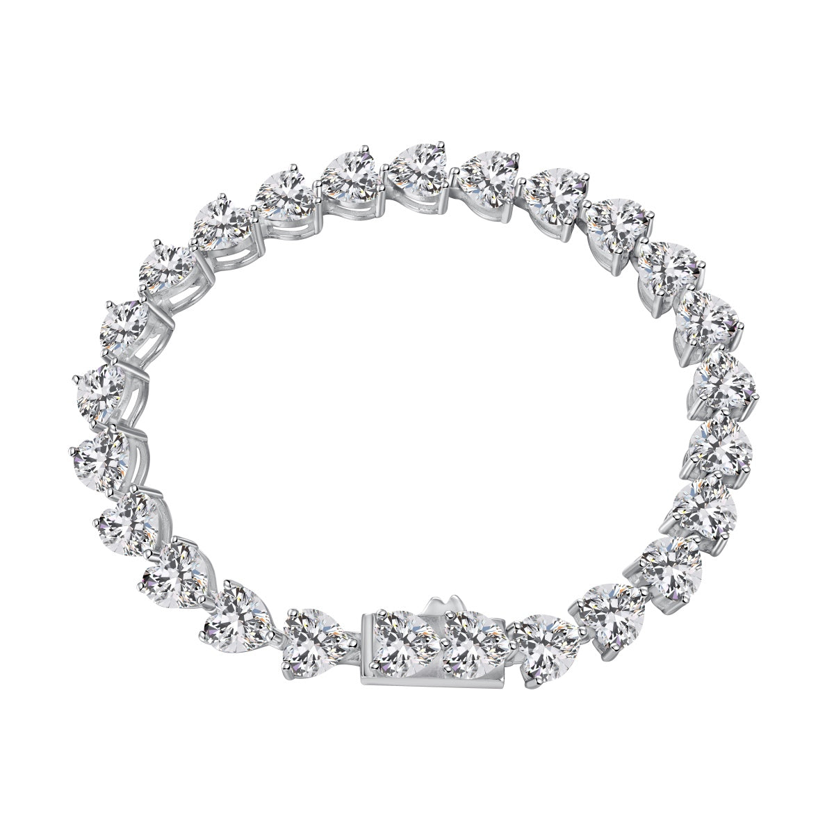 [Lumi Jewels]0.75 Carat Elegant Romantic Heart Shape Lover Bracelet