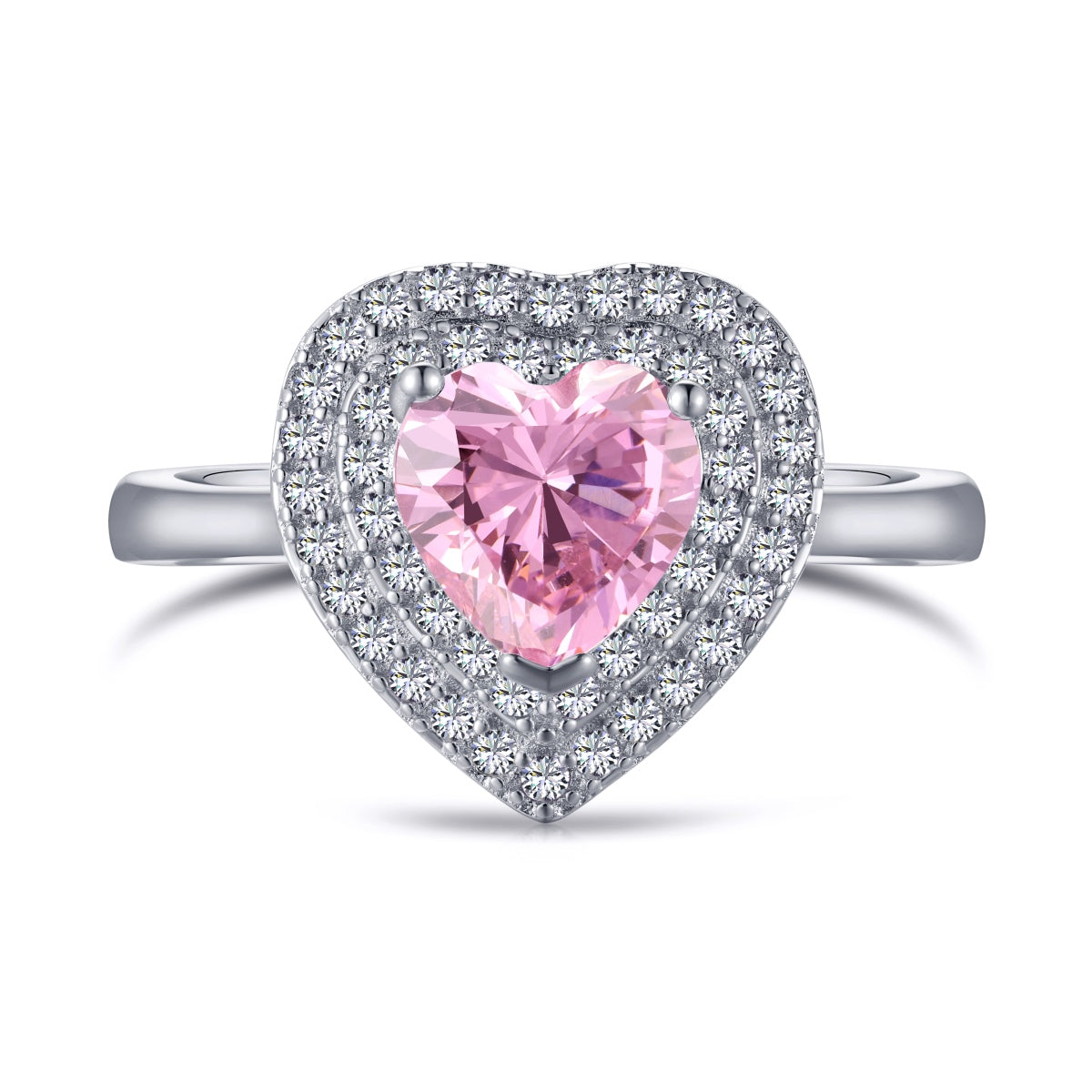[Lumi Jewels]Delicate Ebullient Heart Shape Wedding Ring