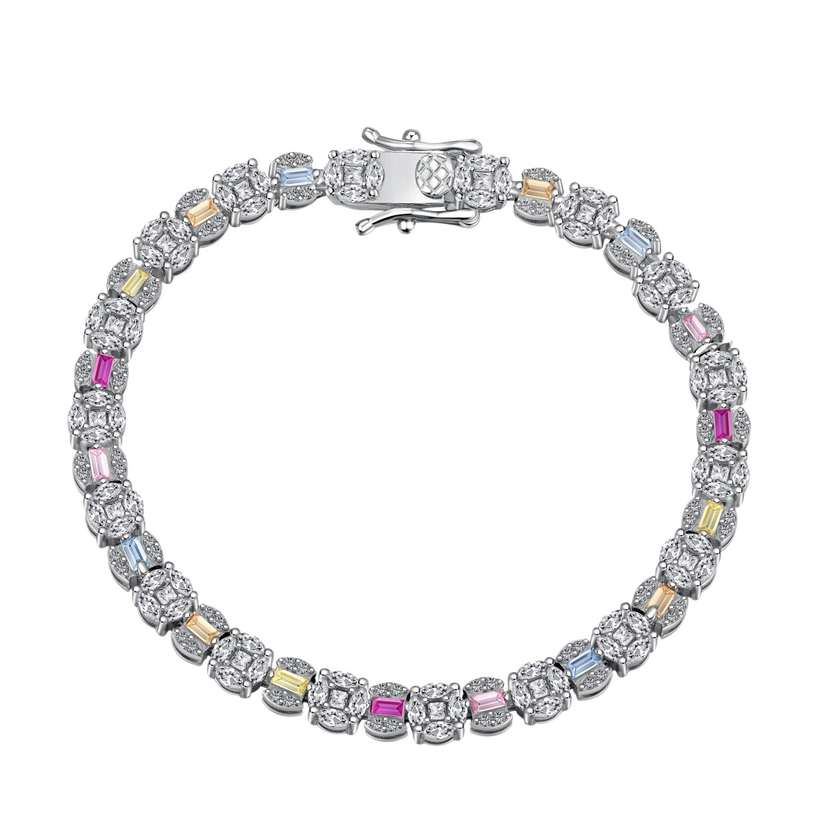 [Lumi Jewels]Dazzling Radiant Multi Cut Daily Bracelet