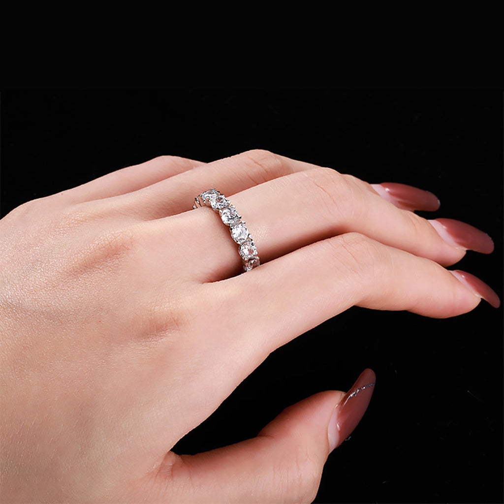 [Lumi Jewels]Eternity Round Cut Tennis Ring