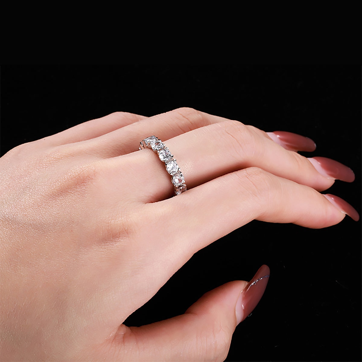 [Lumi Jewels]Eternity Round Cut Tennis Ring