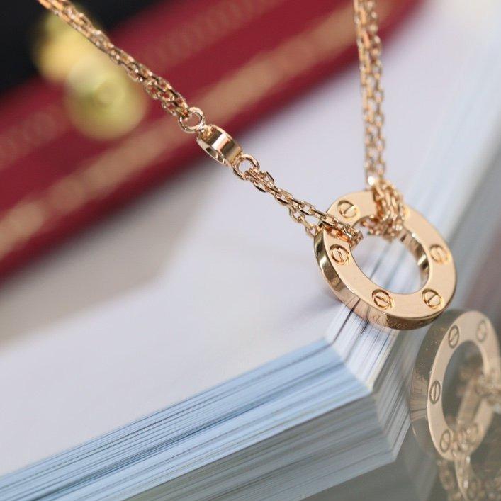 [Lumi Jewels]LOVE NECKLACE ADJUSTABLE ROSE GOLD 2 DIAMOND