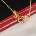 [Lumi Jewels]LOVE NECKLACE PINK GOLD AND SILVER