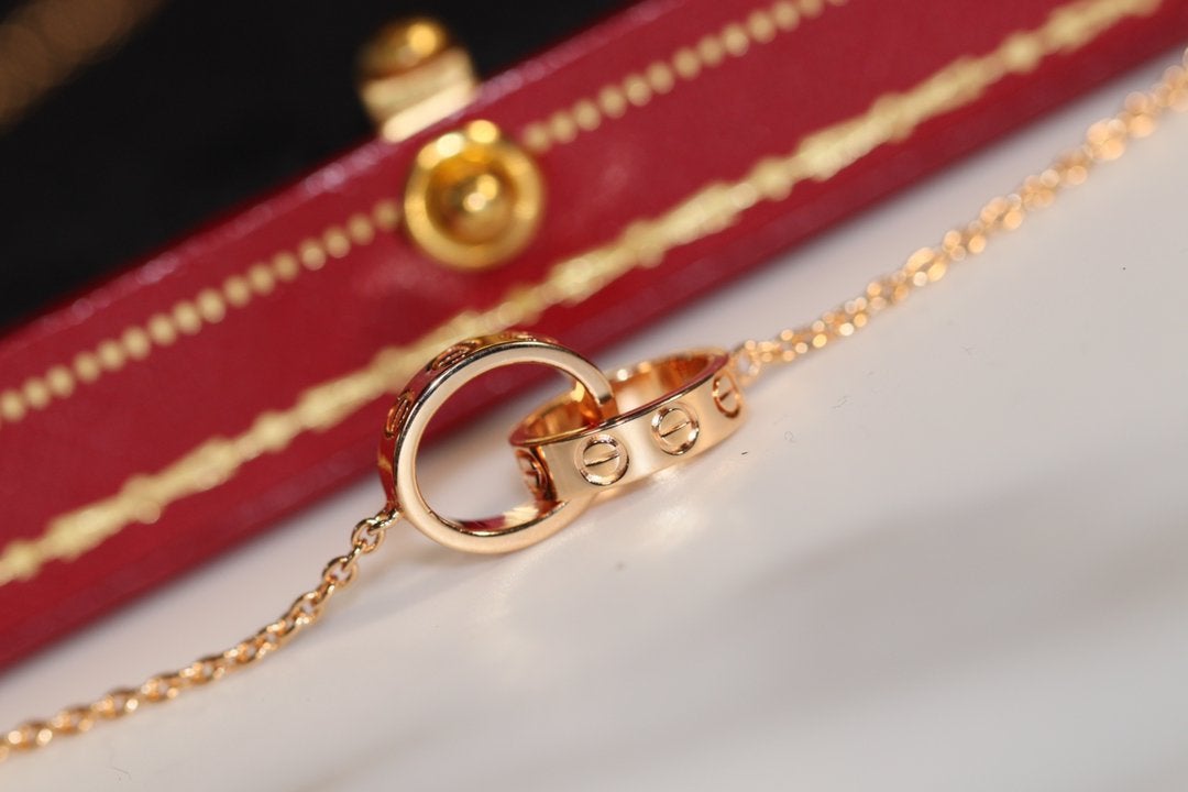 [Lumi Jewels]LOVE NECKLACE PINK GOLD AND SILVER