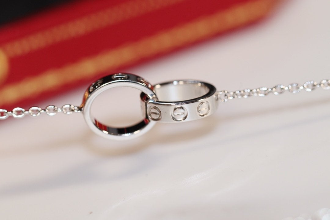[Lumi Jewels]LOVE NECKLACE PINK GOLD AND SILVER