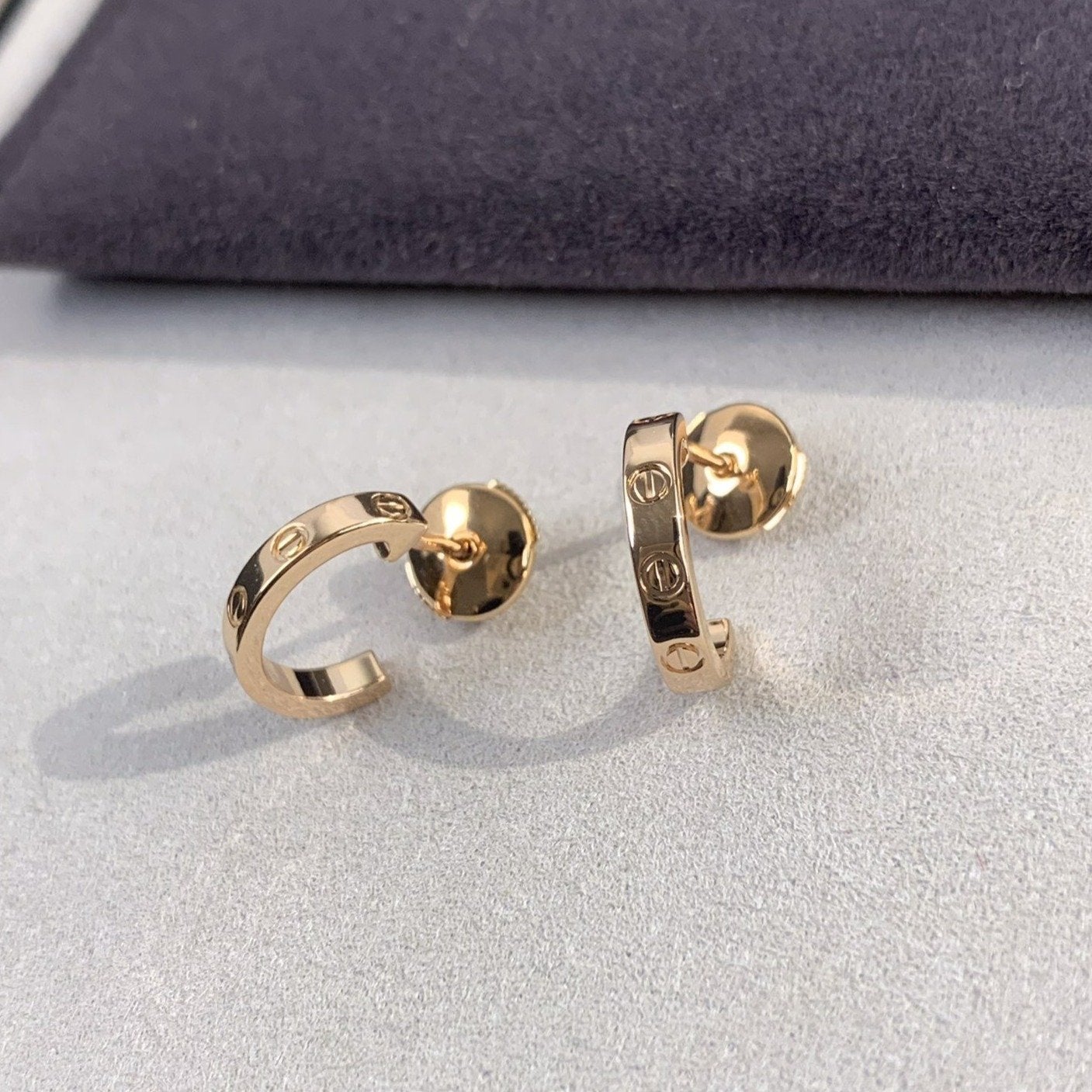 [Lumi Jewels]LOVE EARRINGS 2.65MM PINK GOLD