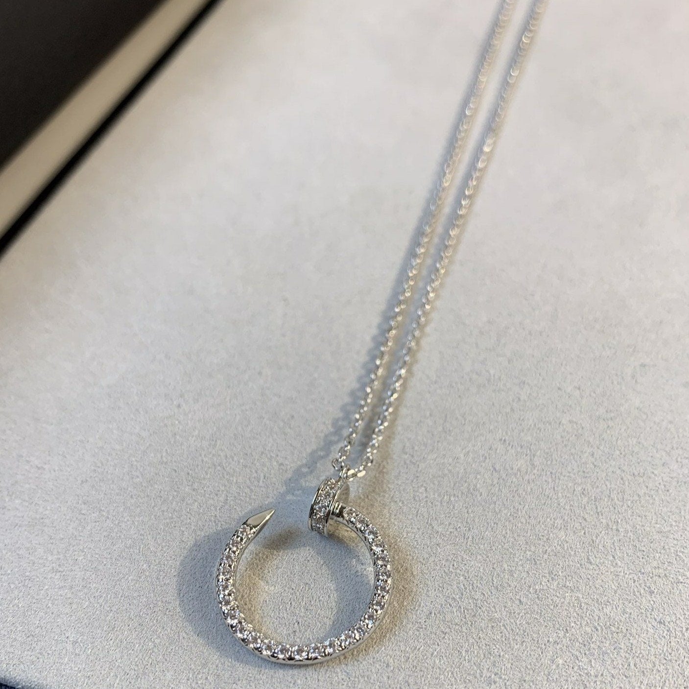 [Lumi Jewels]JUSTE NECKLACE SILVER DIAMONDS