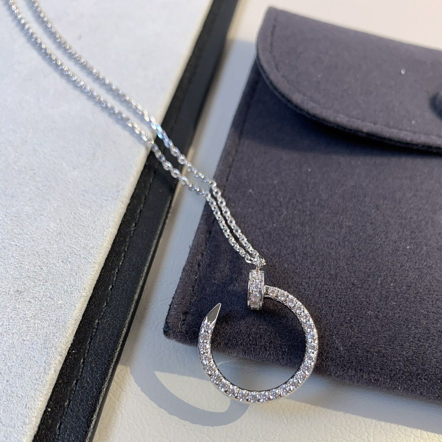 [Lumi Jewels]JUSTE NECKLACE SILVER DIAMONDS
