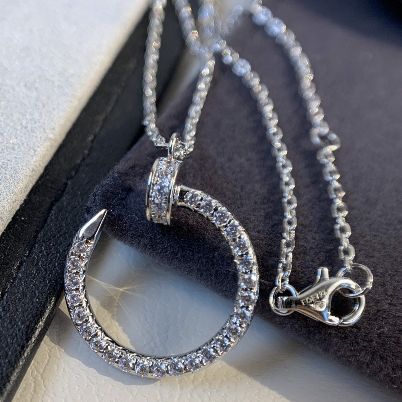 [Lumi Jewels]JUSTE NECKLACE SILVER DIAMONDS