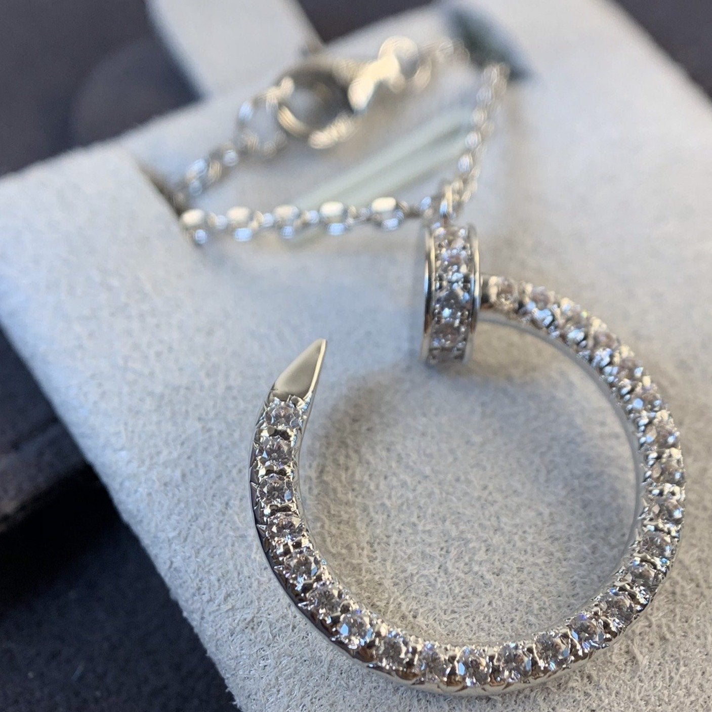 [Lumi Jewels]JUSTE NECKLACE SILVER DIAMONDS