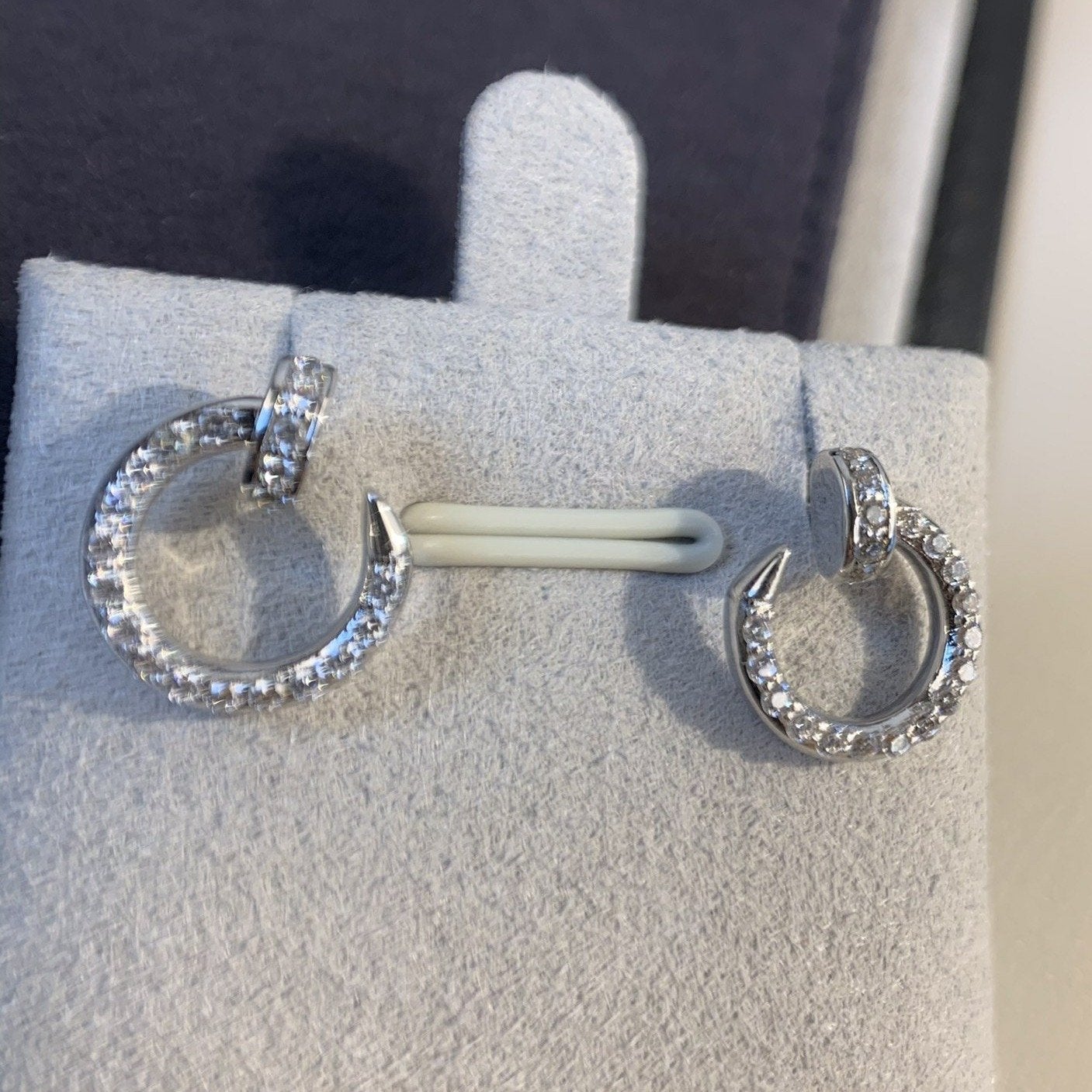 [Lumi Jewels]JUSTE EARRINGS SILVER DIAMONDS