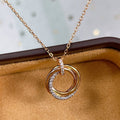 [Lumi Jewels]TRINITY NECKLACE SILVER GOLD PINK GOLD DIAMONDS