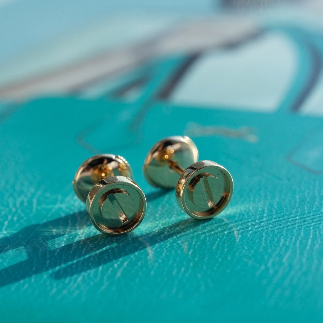 [Lumi Jewels]LOVE EARRINGS PINK GOLD 10MM