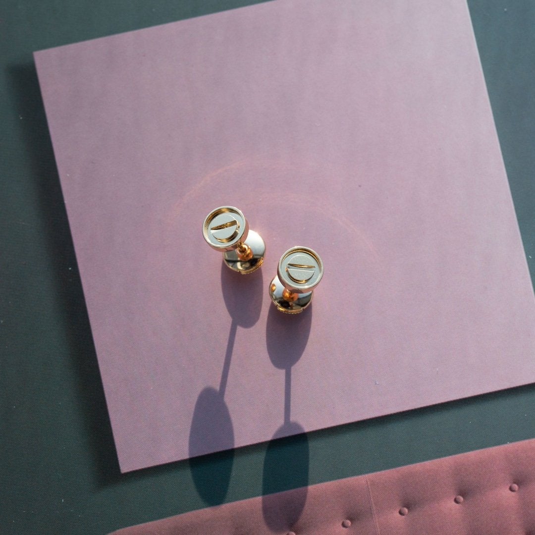 [Lumi Jewels]LOVE EARRINGS PINK GOLD 10MM