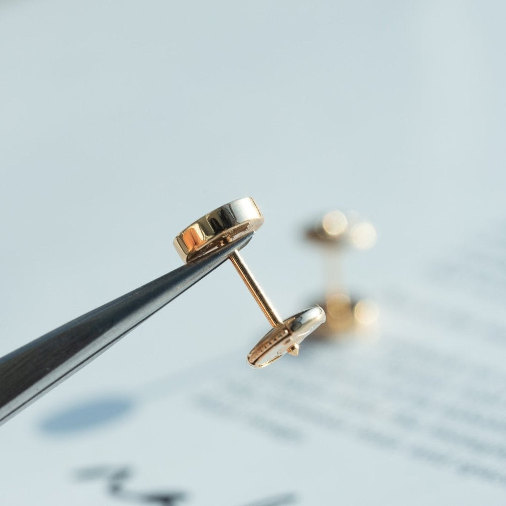 [Lumi Jewels]LOVE EARRINGS PINK GOLD 10MM