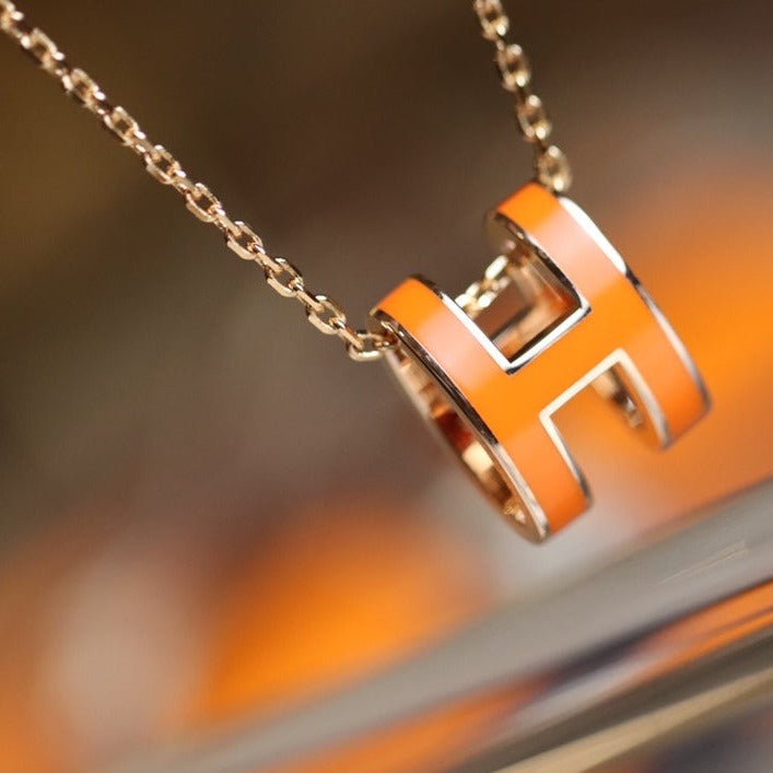 [Lumi Jewels]POP H PEDANT PINK GOLD