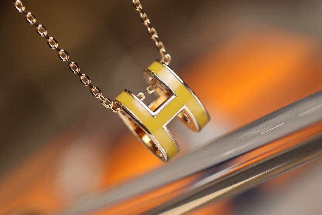 [Lumi Jewels]POP H PEDANT PINK GOLD