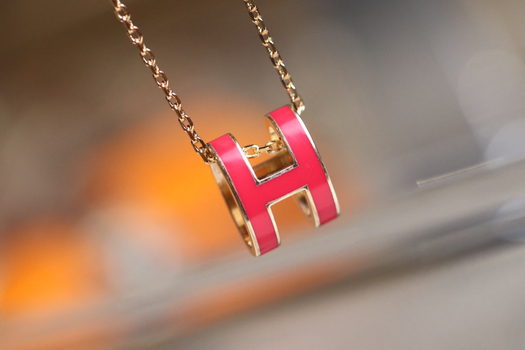 [Lumi Jewels]POP H PEDANT PINK GOLD
