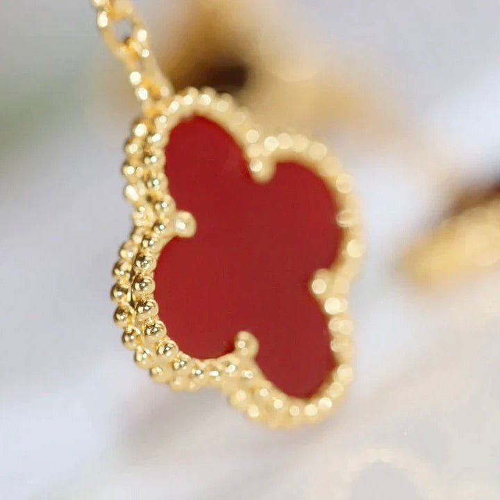 [Lumi Jewels]CLOVER  2 MOTIF  TIGER EYE CARNELIAN EARRINGS