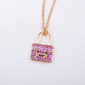 [Lumi Jewels]CONSTANCE PEDANT PURPLE DIAMOND NECKLACE