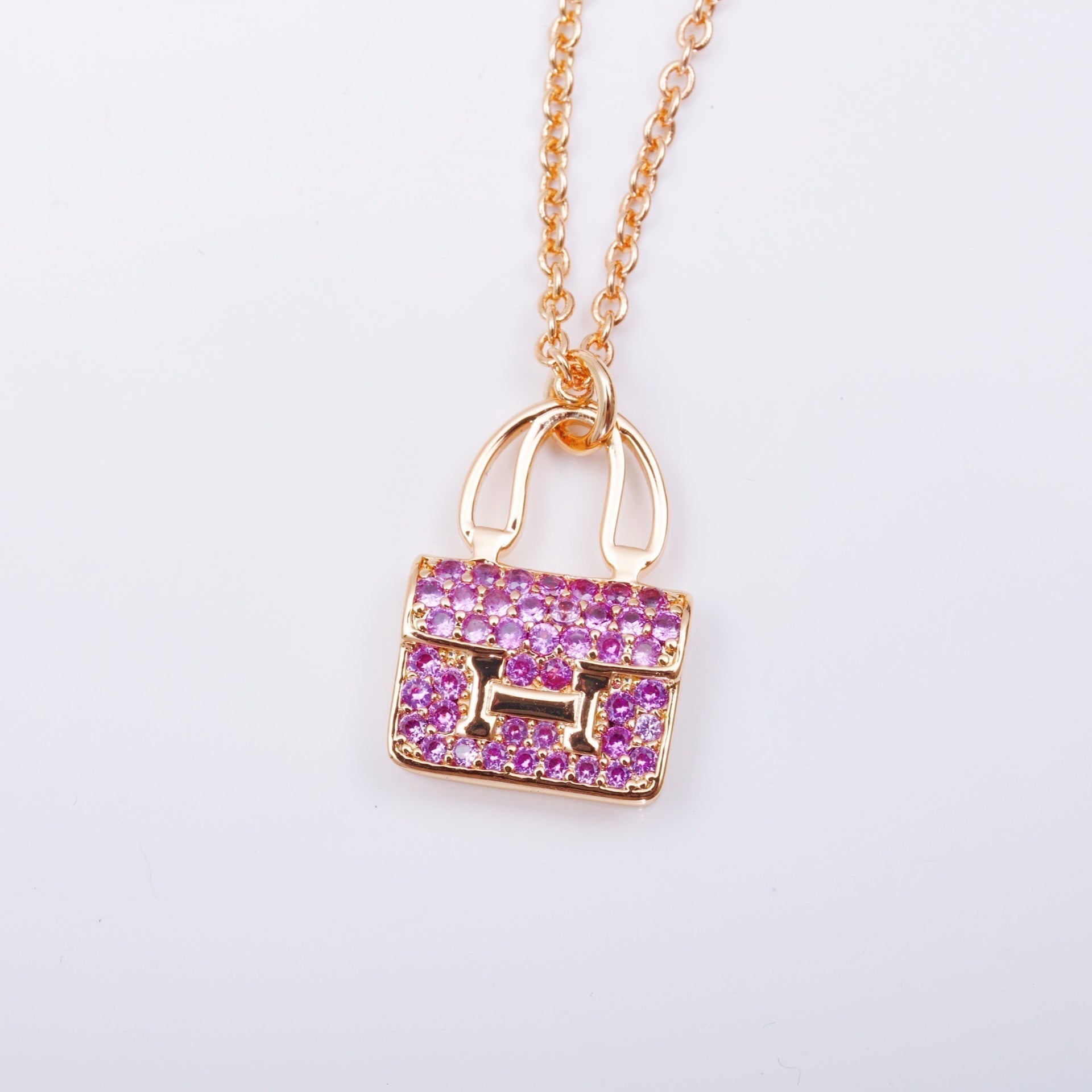 [Lumi Jewels]CONSTANCE PEDANT PURPLE DIAMOND NECKLACE