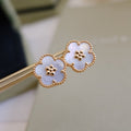 [Lumi Jewels]LUCKY PINK GOLD WHITE MOP EARRINGS