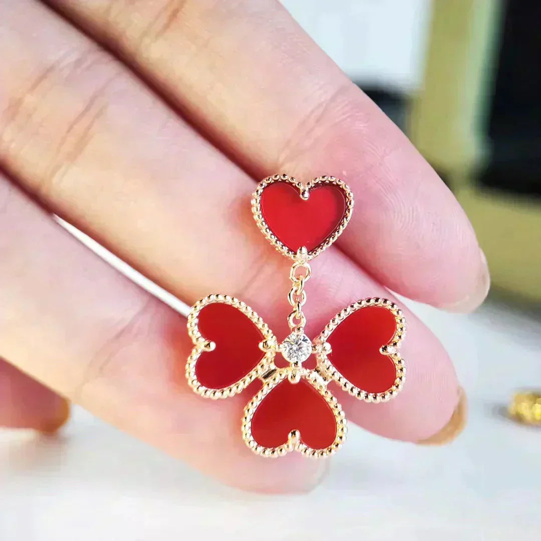 [Lumi Jewels]SWEET CLOVER CARNELIAN EARRINGS