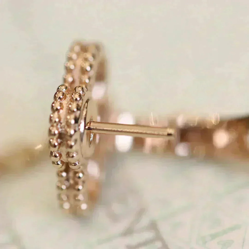 [Lumi Jewels]CLOVER MEDIUM 1 MOTIFS FUll DIAMOND EARRINGS