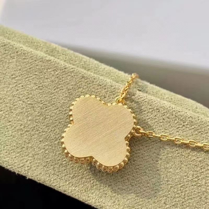 [Lumi Jewels]CLOVER 15MM DIAMOND TURQUOISE NECKLACE
