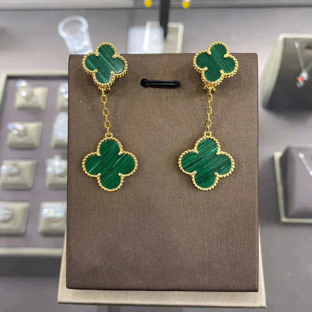 [Lumi Jewels]CLOVER 2 MOTIFS  EARRINGS (MULTIPLE CHOICESC