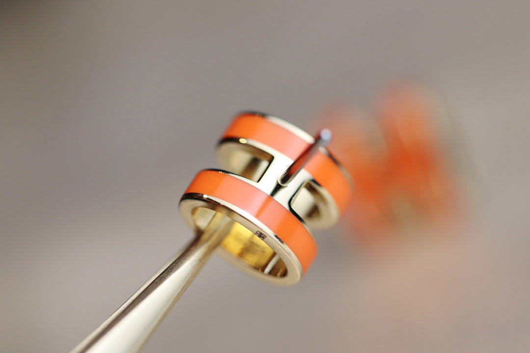 [Lumi Jewels]MINI POP H EARRINGS ORANGE