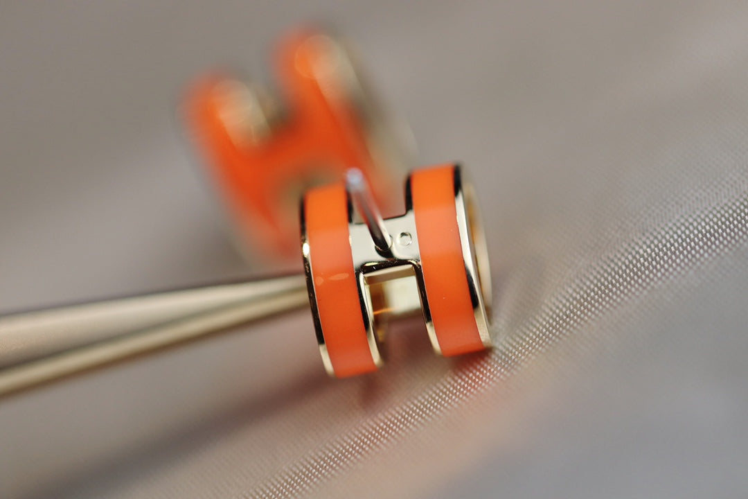 [Lumi Jewels]MINI POP H EARRINGS ORANGE