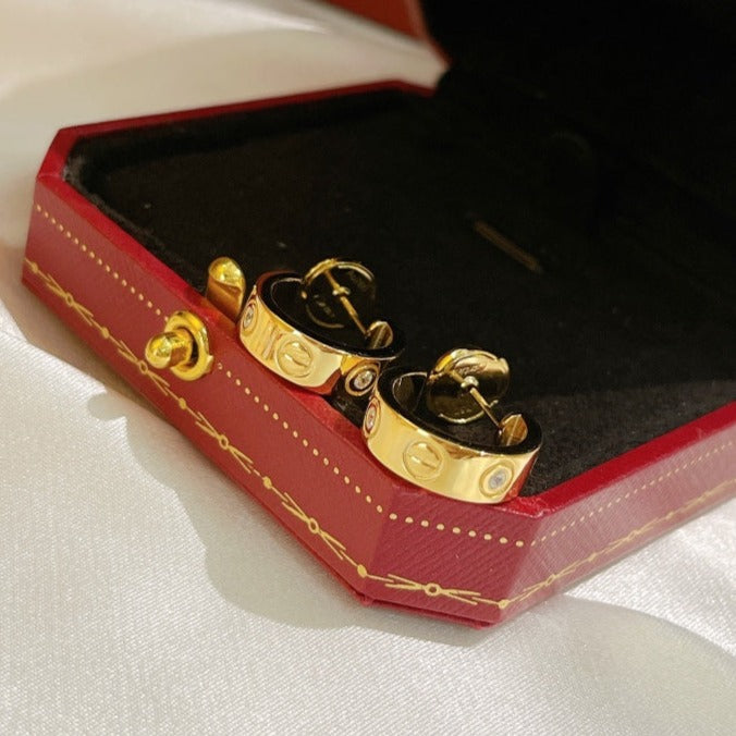 [Lumi Jewels]LOVE EARRINGS 5.7MM 2 DIAMONDS