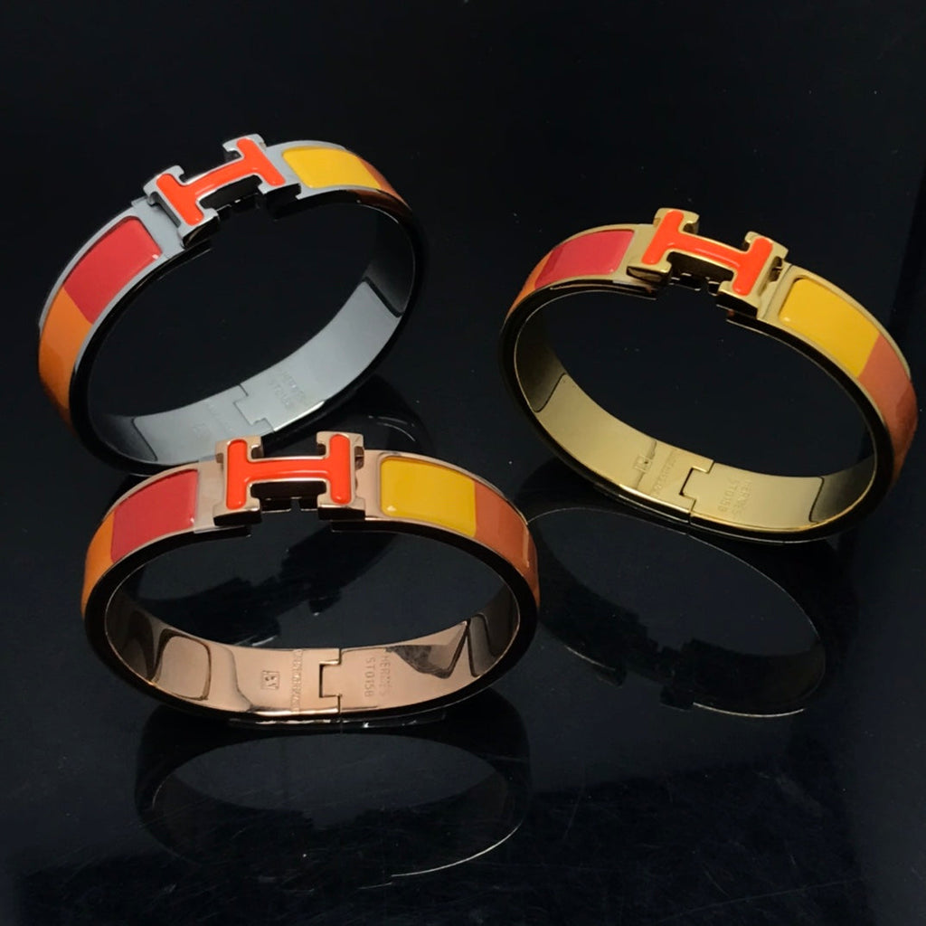 [Lumi Jewels]H BRACELET ORANGE RAINBOW CERAMIC