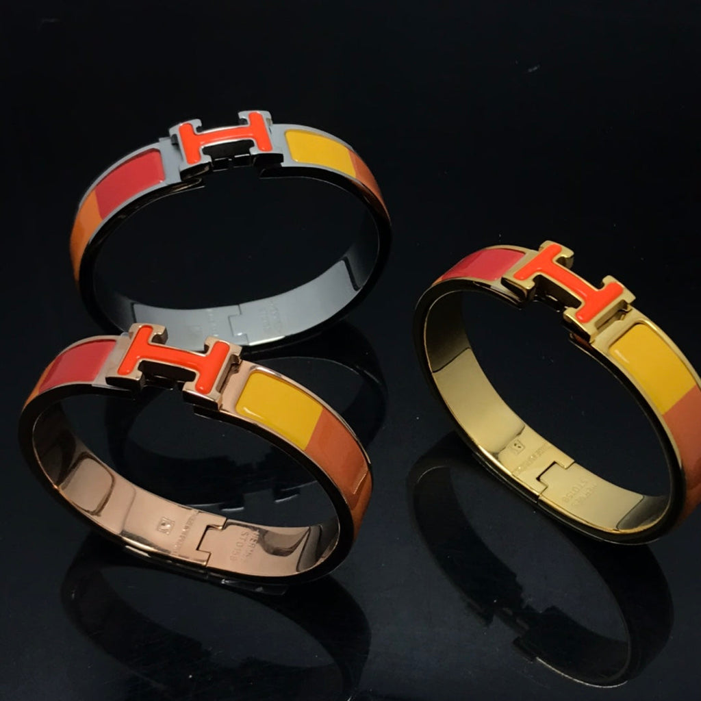 [Lumi Jewels]H BRACELET ORANGE RAINBOW CERAMIC